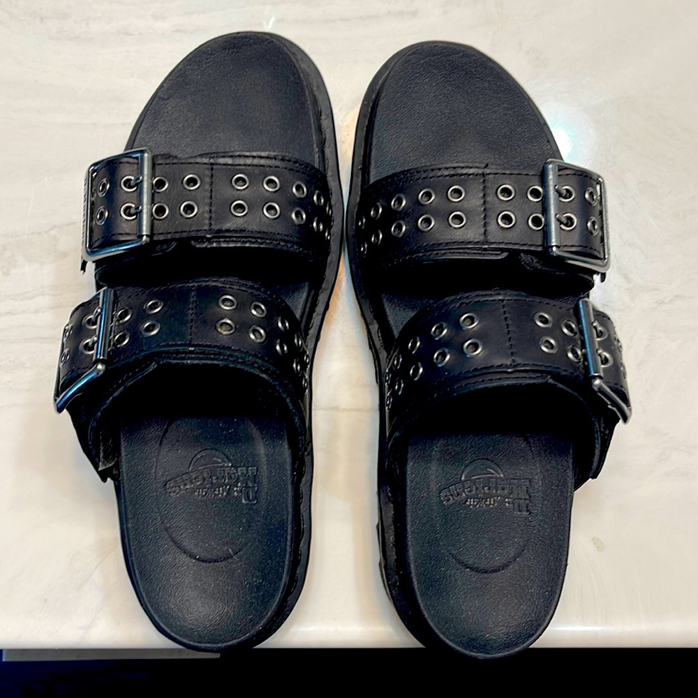 Myles Brando Leather Buckle Slide